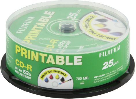 Fujifilm Box 25Pz CD-R 80M Print Inkjet 25Pz