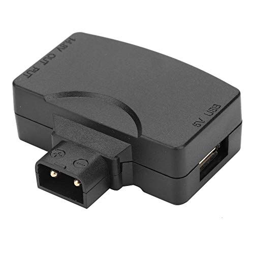 Oumij Connettore adattatore D-Tap a USB 5 V, per batteria della fotocamera con attacco a V, per BMCC Dtap maschio a femmina, connettore USB femmina da 5 V Connettore D-Tap femmina
