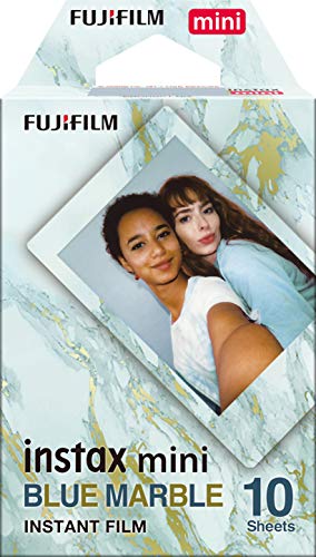 Fujifilm instax mini Film Pellicola Istantanea per Fotocamere Blue Marble, Formato 46x62 mm, Confezione da 10 Foto