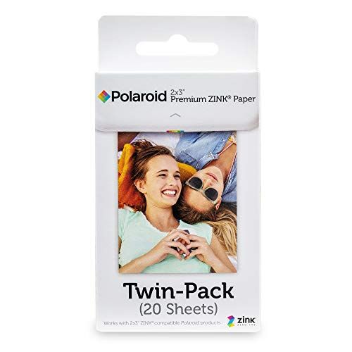 Polaroid Premium Zink Carta Fotografica Compatibile con  Zip, Snap, Snap Touch, Z2300, Mint Instant Camera, Mint Instant Printer, 20 Fogli, 5 x 7.6 cm