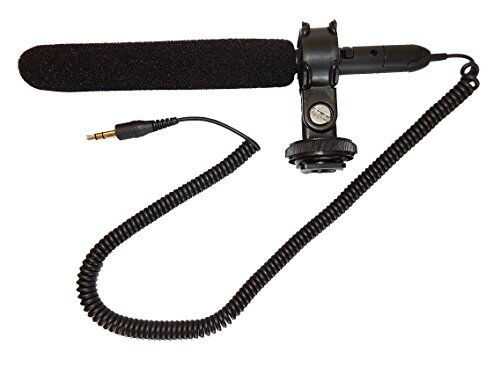 vhbw jack 3.5mm Microfono Esterno Shotgun per Fotocamera Videocamera Panasonic Lumix DMC-FZ62, DMC-FZ70
