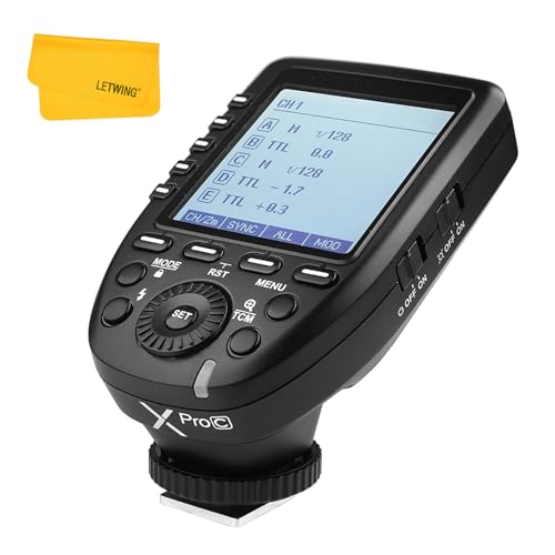GODOX Xpro-C E-TTL Flash remoto, wireless 2,4 G, trasmettitore remoto per flash, sincronizzazione ad alta velocità 1/8000s, sistema X, per fotocamere Canon EOS