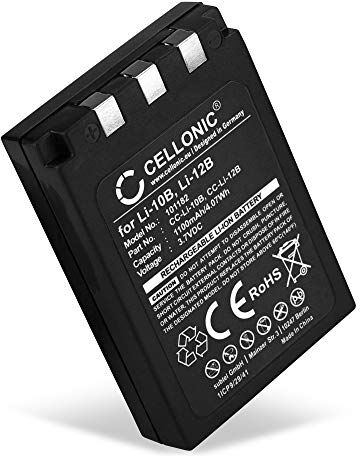 CELLONIC ® Batteria LI-10B,LI-12B compatibile con Olympus C-770 C-765 Ultra Zoom C-760 C-50 Zoom C-60 C-70 C-5000 C-7000 FE-200 Stylus 300 Mju 400 capacità 1100mAh ricambio sostituzione battery