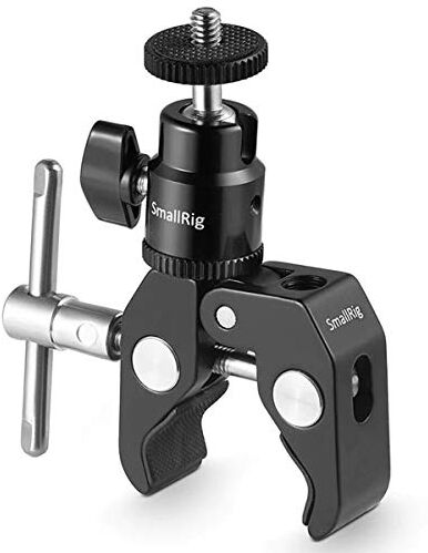 SMALLRIG Super Morsetto a Staffa con Supporto Testa a Sfera per Monitor, Luce a LED 1124