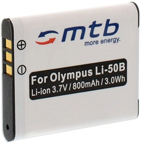 mtb more energy Batteria Li-50b per Olympus VH-510, VH-520, VR-340, VR-350, VR-360, XZ-1, XZ-10