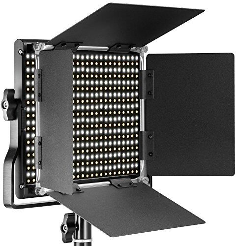 Neewer 660 LED Video Light Panel Fotografia Illuminazione Studio fotografico Pannello LED bicolore 3200-5600K CRI 96+ con staffa a U e Flux Cutter per YouTube Video Photo Studio