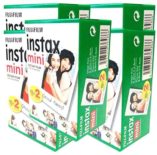 Fujifilm Pellicola istantanea per fotocamera Instax Mini, 100 foto, per Fuji 7s, 8, 25, 50s, 90, 300, Instant Camera, Share SP-1