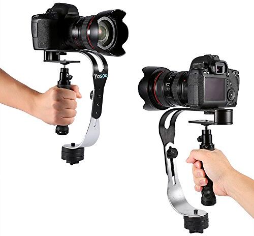 Plyisty Stabilizzatore cardanico, stabilizzatore Video Portatile per Gopro, Fotocamere DSLR, videocamere, Impugnatura per Fotocamera Steadycam per Registrazione Video, vlog, Video Live, ECC.