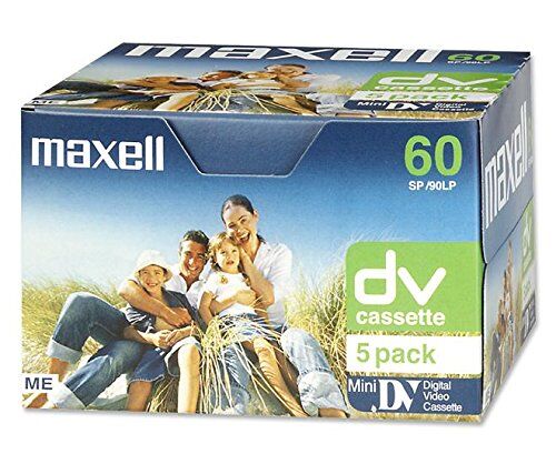 Maxell 275022 Mini DV Tape, 60 min – Confezione da 5