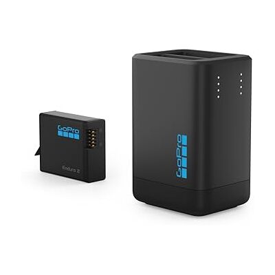 GoPro Caricabatterie doppio + batteria Enduro 2 (serie MISSION 1 + HERO13 Black) Accessorio ufficiale GoPro Caricabatterie doppio + batteria Enduro 2 (serie MISSION 1 + HERO13 Black) Accessorio ufficiale