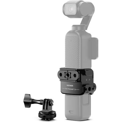 NEEWER Pocket 3 Cage e Adattatore Action Cam Compatibile con DJI Osmo Pocket 3 e Supporto Magnetico Action 2, Rig Gimbal in Lega Alluminio con Filetto 1/4" ColdShoe per Estensione Accessori, AC009 PRO NEEWER Pocket 3 Cage e Adattatore Action Cam Compatibile con DJI Osmo Pocket 3 e Supporto Magnetico Action 2, Rig Gimbal in Lega Alluminio con Filetto 1/4" ColdShoe per Estensione Accessori, AC009 PRO