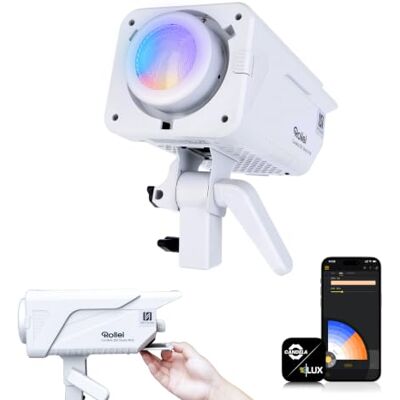 Rollei Candela 200 Studio RGB Luce Video Professionale 2700~6500 K CRI 95+, Lente Fresnel e Filtro Antipolvere Integrato, Controllo via App, Raffreddamento Silenzioso Rollei Candela 200 Studio RGB Luce Video Professionale 2700~6500 K CRI 95+, Lente Fresnel e Filtro Antipolvere Integrato, Controllo via App, Raffreddamento Silenzioso