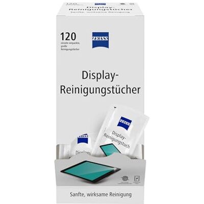 Zeiss Salviette per la pulizia dello schermo senza alcool, 120 pezzi per una pulizia sicura ed efficace di superfici ottiche – ogni panno confezionato singolarmente – ideale per viaggiare o viaggiare Zeiss Salviette per la pulizia dello schermo senza alcool, 120 pezzi per una pulizia sicura ed efficace di superfici ottiche – ogni panno confezionato singolarmente – ideale per viaggiare o viaggiare
