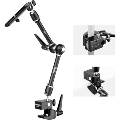 NEEWER Supporto Fotocamera a Magic Arm 21" con Super Clamp, Supporto Tavolo Overhead con Doppia Testa Sfera 360°, Perno 1/4" 3/8" 5/8" per Phone Cage Rig PA073 PA074 Camera Monitor Luce Video, UA018 NEEWER Supporto Fotocamera a Magic Arm 21" con Super Clamp, Supporto Tavolo Overhead con Doppia Testa Sfera 360°, Perno 1/4" 3/8" 5/8" per Phone Cage Rig PA073 PA074 Camera Monitor Luce Video, UA018
