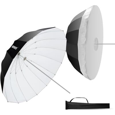 NEEWER 130cm Parabolic Reflective Umbrella Fotografia con Bianco Interior NEEWER 130cm Parabolic Reflective Umbrella Fotografia con Bianco Interior