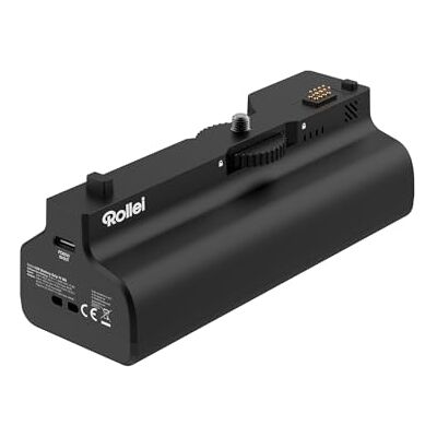 Rollei 71Wh Impugnatura Porta Batteria Verticale Compatibile con LUX 100 Bicolor/LUX 100 RGB/LUX 60, Potente Batteria da 4800 mAh, Design Ergonomico con Filettatura Universale da 1/4 Rollei 71Wh Impugnatura Porta Batteria Verticale Compatibile con LUX 100 Bicolor/LUX 100 RGB/LUX 60, Potente Batteria da 4800 mAh, Design Ergonomico con Filettatura Universale da 1/4