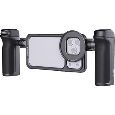PGYTECH ProShot Kit Gabbia Video per Smartphone, Stabilizzatore da Vlog Lega di Alluminio con Doppia Impugnatura a Sgancio Rapido & Controllo Bluetooth Senza Fili per iPhone 17 PRO Max PGYTECH ProShot Kit Gabbia Video per Smartphone, Stabilizzatore da Vlog Lega di Alluminio con Doppia Impugnatura a Sgancio Rapido & Controllo Bluetooth Senza Fili per iPhone 17 PRO Max