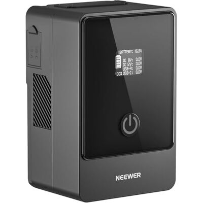 NEEWER Mini V Mount Battery 6800mAh 99Wh, Ricarica Rapida PD 100W, PS099F Ricarica Bidirezionale USB C PD3.0 Completa in 2,5h, 6 Porte OLED, Compatibile con SmallRig BMPCC 4K 6K Videocamera Camcorder NEEWER Mini V Mount Battery 6800mAh 99Wh, Ricarica Rapida PD 100W, PS099F Ricarica Bidirezionale USB C PD3.0 Completa in 2,5h, 6 Porte OLED, Compatibile con SmallRig BMPCC 4K 6K Videocamera Camcorder