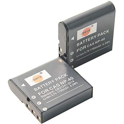 DSTE Set di 2 batterie sostitutive NP-40 compatibili con Casio Exilim Zoom EX-Z100 EX-Z1000 EX-Z1000BE EX-Z1000BK EX-Z100BE EX-Z100BN DSTE Set di 2 batterie sostitutive NP-40 compatibili con Casio Exilim Zoom EX-Z100 EX-Z1000 EX-Z1000BE EX-Z1000BK EX-Z100BE EX-Z100BN