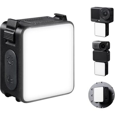 K&F CONCEPT Mini Luce, Luce Video LED per Osmo Action 6/Osmo 360 II Luce Video per Vlogging/Fotografia, Supporto Magnetico a Sgancio Rapido, Luce Streaming LED per Osmo Nano, A6051 K&F CONCEPT Mini Luce, Luce Video LED per Osmo Action 6/Osmo 360 II Luce Video per Vlogging/Fotografia, Supporto Magnetico a Sgancio Rapido, Luce Streaming LED per Osmo Nano, A6051