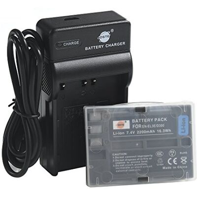 DSTE EN-EL3E, batteria agli ioni di litio e caricabatterie micro USB, compatibile con Nikon D30 D50 D70 D70S D90 D80 D100 D200 D300 D300S D700 DSTE EN-EL3E, batteria agli ioni di litio e caricabatterie micro USB, compatibile con Nikon D30 D50 D70 D70S D90 D80 D100 D200 D300 D300S D700