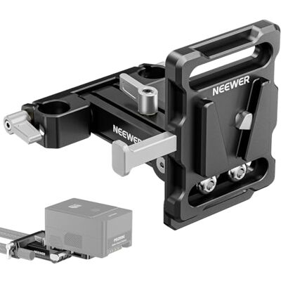 NEEWER Piastra batteria mini V Mount con morsetti LWS da 15 mm, inclinazione a 180° pieghevole a forma di L, piastra batteria con blocco a V con pulsante di sgancio rapido, compatibile con SmallRig NEEWER Piastra batteria mini V Mount con morsetti LWS da 15 mm, inclinazione a 180° pieghevole a forma di L, piastra batteria con blocco a V con pulsante di sgancio rapido, compatibile con SmallRig