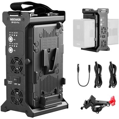NEEWER V Mount Battery Charger a Doppio Canale, Ricarica Rapida PD USB C 100W, Uscite DC48V/DC24V/100W PD/D TAP, Caricabatterie Multifunzionale Compatibile con SmallRig PS099E VB99, BP-2CH Pro NEEWER V Mount Battery Charger a Doppio Canale, Ricarica Rapida PD USB C 100W, Uscite DC48V/DC24V/100W PD/D TAP, Caricabatterie Multifunzionale Compatibile con SmallRig PS099E VB99, BP-2CH Pro
