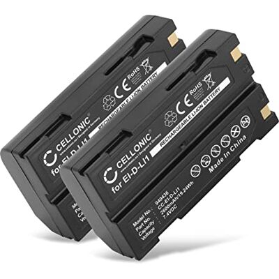 CELLONIC , Batteria per Tecnologia Domestica, Compatibile con Trimble EI-D-LI1, R4, Photosmart 5800, MT1000 (7.4V, 2600mAh) 2 Pezzi CELLONIC , Batteria per Tecnologia Domestica, Compatibile con Trimble EI-D-LI1, R4, Photosmart 5800, MT1000 (7.4V, 2600mAh) 2 Pezzi