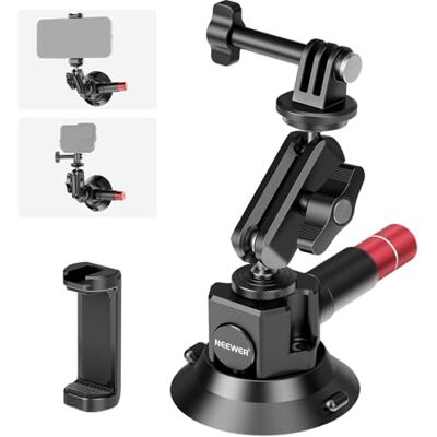 NEEWER 3" Supporto a Ventosa per Fotocamera, Magico Arm, Testa Sfera, CA104 NEEWER 3" Supporto a Ventosa per Fotocamera, Magico Arm, Testa Sfera, CA104