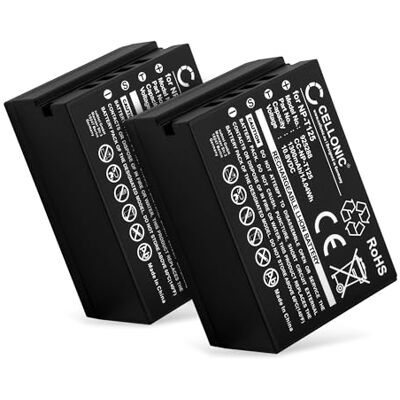 CELLONIC , Batteria per Fotocamera, Compatibile con Fuji Fujifilm GFX 50S, NP-T125, 100, GFX100, 50R (10.8V, 1300mAh) 2 Pezzi CELLONIC , Batteria per Fotocamera, Compatibile con Fuji Fujifilm GFX 50S, NP-T125, 100, GFX100, 50R (10.8V, 1300mAh) 2 Pezzi