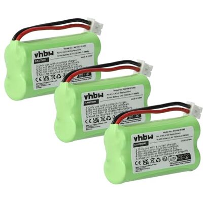 vhbw 3x NiMH batteria 700mAh (2.4V) compatibile con telefono cordless Siemens Gigaset AL14H, AS14, AS140 sostituisce V30145-K1310-X359, V30145-K1310-X383. vhbw 3x NiMH batteria 700mAh (2.4V) compatibile con telefono cordless Siemens Gigaset AL14H, AS14, AS140 sostituisce V30145-K1310-X359, V30145-K1310-X383.