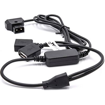 vhbw cavo adattatore D-Tap (m) a 2x USB (femmina) compatibile con fotocamere 1,8 m, nero vhbw cavo adattatore D-Tap (m) a 2x USB (femmina) compatibile con fotocamere 1,8 m, nero