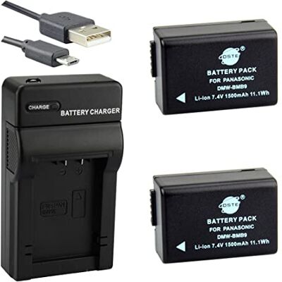 DSTE DMW-BMB9 Batteria agli ioni di litio (2 pezzi) e caricabatterie micro USB, compatibile con Panasonic Lumix DMC-FZ40 DMC-FZ45 DMC-FZ47 DMC-FZ48 DMC-FZ60 DMC-FZ62 DMC-FZ70 DMC-FZ72 DMC-FZ80 DSTE DMW-BMB9 Batteria agli ioni di litio (2 pezzi) e caricabatterie micro USB, compatibile con Panasonic Lumix DMC-FZ40 DMC-FZ45 DMC-FZ47 DMC-FZ48 DMC-FZ60 DMC-FZ62 DMC-FZ70 DMC-FZ72 DMC-FZ80