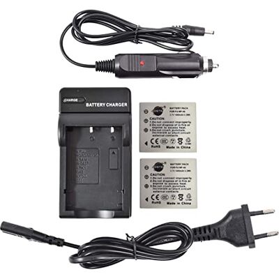 DSTE 2-pacco NP-40 Batteria + Caricabatteria Compatible per Fujifilm FinePix F460 F470 F480 F610 F650 F402 F403 F420 F455 F700 F710 F810 F811 DSTE 2-pacco NP-40 Batteria + Caricabatteria Compatible per Fujifilm FinePix F460 F470 F480 F610 F650 F402 F403 F420 F455 F700 F710 F810 F811