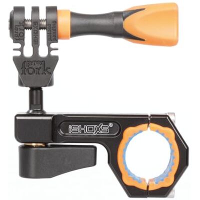 iSHOXS BullBar 3D 23, adatto per GoPro con sistema di sfere 3D in alluminio 6061 ad alta resistenza, campo di fissaggio da 19 a 23 mm iSHOXS BullBar 3D 23, adatto per GoPro con sistema di sfere 3D in alluminio 6061 ad alta resistenza, campo di fissaggio da 19 a 23 mm