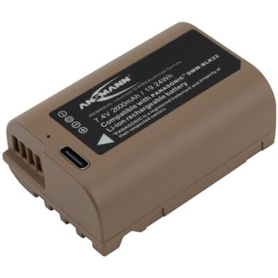 Ansmann batteria cam., ricambio A‑Pan DMW‑BLK22, USB‑C Pacco batteria con energia affidabile, alta capacità, lunga durata e protezione completa per fotocamere Ansmann batteria cam., ricambio A‑Pan DMW‑BLK22, USB‑C Pacco batteria con energia affidabile, alta capacità, lunga durata e protezione completa per fotocamere