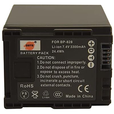 DSTE Batteria di ricambio BP-828 compatibile con Canon VIXIA HFS10, HFS11, HFS20, HFS21, HFS30, HFS100, HFS200, XA10, XA20, XA25 DSTE Batteria di ricambio BP-828 compatibile con Canon VIXIA HFS10, HFS11, HFS20, HFS21, HFS30, HFS100, HFS200, XA10, XA20, XA25