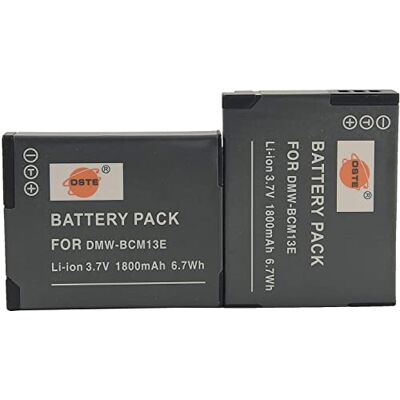 DSTE 2x DMW-BCM13 Ricaricabile Li-ion Batteria Compatibile per Panasonic Lumix DMC-FT5 DMC-TS5 DMC-TZ37 DMC-TZ40 Macchina Fotografica come DMW-BCM13E DMW-BCM13PP DSTE 2x DMW-BCM13 Ricaricabile Li-ion Batteria Compatibile per Panasonic Lumix DMC-FT5 DMC-TS5 DMC-TZ37 DMC-TZ40 Macchina Fotografica come DMW-BCM13E DMW-BCM13PP