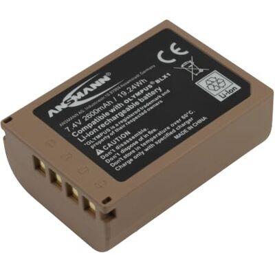 Ansmann batteria cam., ricambio A‑Oly BLX1, 7,4 V, USB‑C Batteria di ricambio ad alta capacità 2600 mAh, lunga durata e protezioni per fotocamere, compatibile con Olympus BLX1 Ansmann batteria cam., ricambio A‑Oly BLX1, 7,4 V, USB‑C Batteria di ricambio ad alta capacità 2600 mAh, lunga durata e protezioni per fotocamere, compatibile con Olympus BLX1