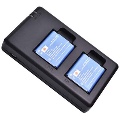 DSTE NP-BJ1 Batteria di ricambio (2 pacchetti) e caricatore rapido doppio compatibile per Sony DSC-RX0 DSTE NP-BJ1 Batteria di ricambio (2 pacchetti) e caricatore rapido doppio compatibile per Sony DSC-RX0