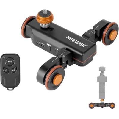 NEEWER Dolly per Videocamera a 3 Ruote, Slider Motorizzato a 3 Velocità NEEWER Dolly per Videocamera a 3 Ruote, Slider Motorizzato a 3 Velocità