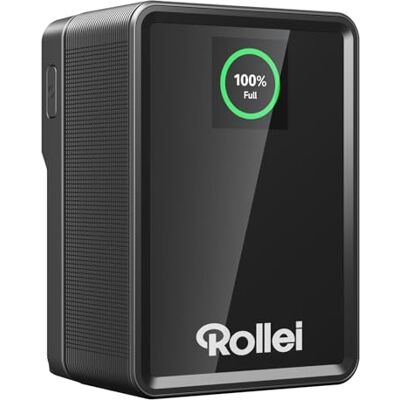 Rollei Batteria V-Mount V2 Pro 99Wh, 6400mAh/14.4V V Mount Battery con Ricarica Rapida USB-C PD 100W Batteria V-Lock con Display/Luce LED e Porte 2 USB-C/D-Tap/BP/USB-A/DC, Batteria-V-Mount-Battery Rollei Batteria V-Mount V2 Pro 99Wh, 6400mAh/14.4V V Mount Battery con Ricarica Rapida USB-C PD 100W Batteria V-Lock con Display/Luce LED e Porte 2 USB-C/D-Tap/BP/USB-A/DC, Batteria-V-Mount-Battery