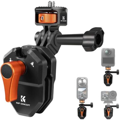 K&F CONCEPT Supporto Moto, Compatibile con Insta360 X6/X5/X4 Morsetto in alluminio per parabrezza, compatibile con GoPro Hero 13-11, Osmo Action 6/5 Pro/4, Osmo 360, vite 1/4", PP66 K&F CONCEPT Supporto Moto, Compatibile con Insta360 X6/X5/X4 Morsetto in alluminio per parabrezza, compatibile con GoPro Hero 13-11, Osmo Action 6/5 Pro/4, Osmo 360, vite 1/4", PP66