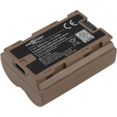 Ansmann batteria cam., ricambio A‑Fuj NP‑W235, 7,4 V, USB‑C Pacco batteria ad alta capacità, lunga durata e protezioni per fotocamere, compatibile con Fujifilm NP‑W235 Ansmann batteria cam., ricambio A‑Fuj NP‑W235, 7,4 V, USB‑C Pacco batteria ad alta capacità, lunga durata e protezioni per fotocamere, compatibile con Fujifilm NP‑W235