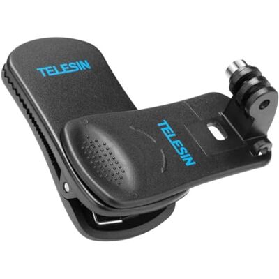TELESIN Supporto a Clip per Zaino per GoPro/DJI/Insta, 360° Spallacci, clip a sgancio rapido e rotazione 360°, per POV compatto in attività outdoor TELESIN Supporto a Clip per Zaino per GoPro/DJI/Insta, 360° Spallacci, clip a sgancio rapido e rotazione 360°, per POV compatto in attività outdoor