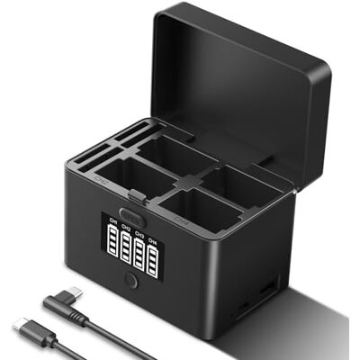 NEEWER Caricabatterie USB 2in1 a 4 Canali per NP-FZ100 e LP-E6, Ricarica Rapida 40W, Alimentatore di Backup Compatibile con Sony A6700 A7III FX3 FX30 A7IV Canon EOS R5 II , NW-ZP4 NEEWER Caricabatterie USB 2in1 a 4 Canali per NP-FZ100 e LP-E6, Ricarica Rapida 40W, Alimentatore di Backup Compatibile con Sony A6700 A7III FX3 FX30 A7IV Canon EOS R5 II , NW-ZP4