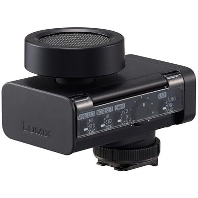 Panasonic Lumix DMS1 microfono digitale shotgun, 32 bit float, audio a 4 canali, 6 modalità direzionali, wireless, riduzione di vento e distorsioni, con custodia smart Panasonic Lumix DMS1 microfono digitale shotgun, 32 bit float, audio a 4 canali, 6 modalità direzionali, wireless, riduzione di vento e distorsioni, con custodia smart