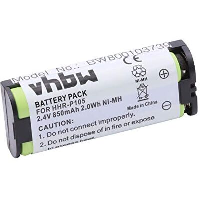 vhbw Batteria NI-MH per PANASONIC KX-TG5776 etc. sostituisce CPH-508, 86420, HHR-P105, HHR-P105A/1B, TYPE 31, BT-1009, BBTG0658001 800mAh 2.4V vhbw Batteria NI-MH per PANASONIC KX-TG5776 etc. sostituisce CPH-508, 86420, HHR-P105, HHR-P105A/1B, TYPE 31, BT-1009, BBTG0658001 800mAh 2.4V