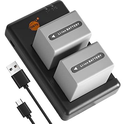 DSTE 2PCS NP-FP90 Batteria & Caricatore Compatibile per Sony DCR-HC26, DCR-HC28, DCR-HC30, DCR-HC32 DSTE 2PCS NP-FP90 Batteria & Caricatore Compatibile per Sony DCR-HC26, DCR-HC28, DCR-HC30, DCR-HC32