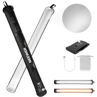 NEEWER BASICS 21W Barra LED Luce Fotografica Portatile 90cm Illuminazione Video TPU Gonfiabile Bicolore 2700-6500K 1300LUX 12 Effetti CRI95 Batteria 2500mAh per Studio Foto Registrazione, GC21B NEEWER BASICS 21W Barra LED Luce Fotografica Portatile 90cm Illuminazione Video TPU Gonfiabile Bicolore 2700-6500K 1300LUX 12 Effetti CRI95 Batteria 2500mAh per Studio Foto Registrazione, GC21B